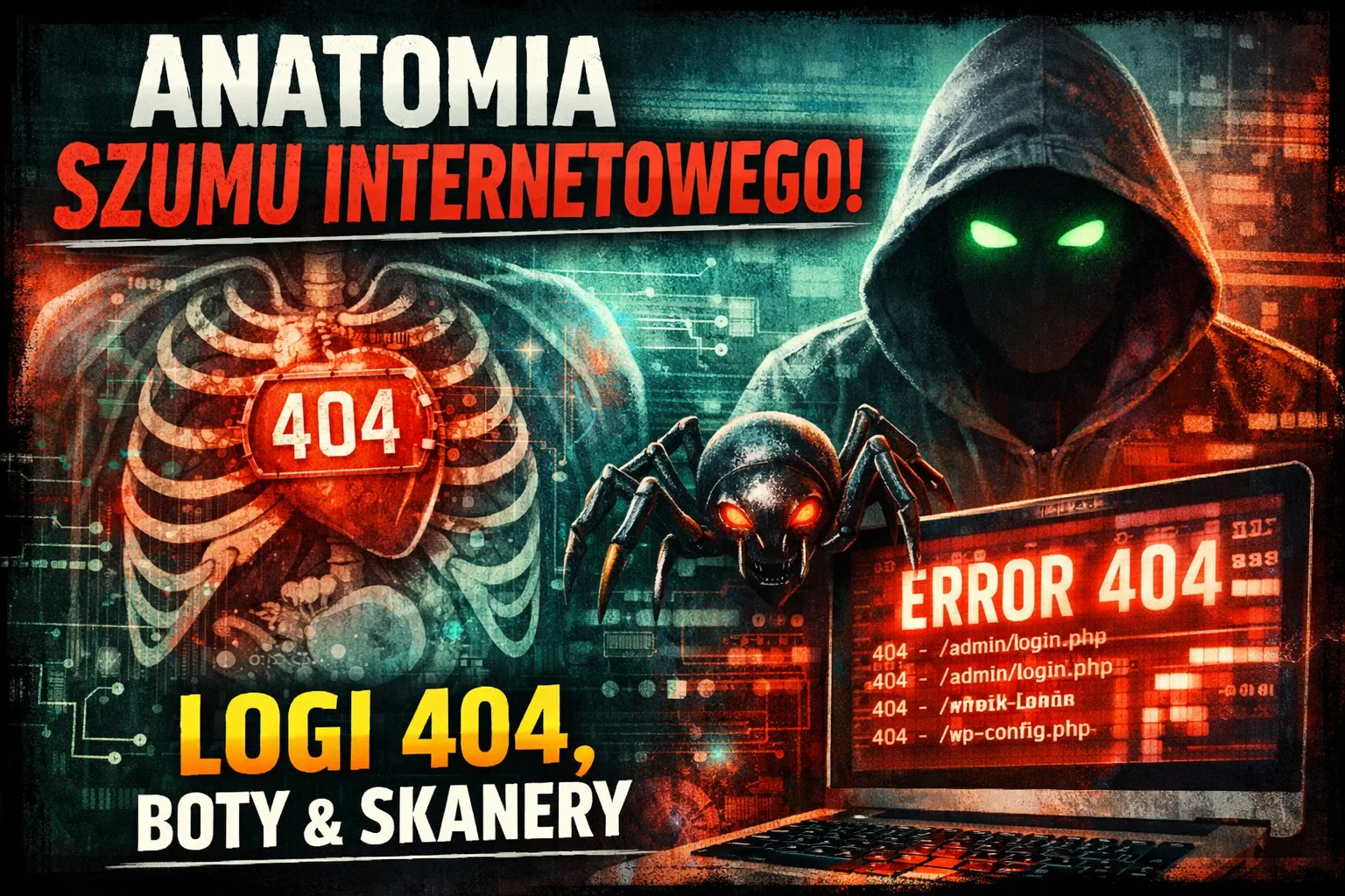 Anatomia szumu internetowego na żywym organizmie. Co logi 404 mówią o botach, skanerach i rekonesansie sieciowym?